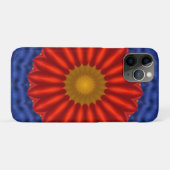 Eend op blauw met rode caleidoscoop Case-Mate iPhone case (Achterkant (horizontaal))