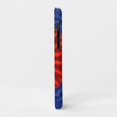 Eend op blauw met rode caleidoscoop Case-Mate iPhone case (Achterkant/links)