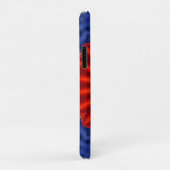 Eend op blauw met rode caleidoscoop Case-Mate iPhone case (Achterkant/rechts)