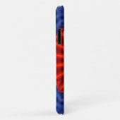 Eend op blauw met rode caleidoscoop Case-Mate iPhone case (Achterkant/rechts)