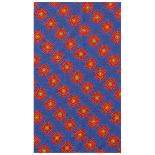 Eend op blauw met rode caleidoscoop tafelkleed