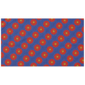 Eend op blauw met rode caleidoscoop tafelkleed (Voorkant (Horizontaal))