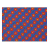 Eend op blauw met rode caleidoscoop tafelkleed (Voorkant (Horizontaal))