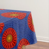 Eend op blauw met rode caleidoscoop tafelkleed (Voorbeeld)