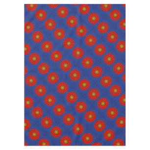 Eend op blauw met rode caleidoscoop tafelkleed