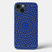 Eend op blauwe caleidoscoop Case-Mate iPhone case (Achterkant)