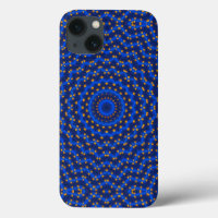 Eend op blauwe caleidoscoop