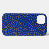 Eend op blauwe caleidoscoop Case-Mate iPhone case (Achterkant (horizontaal))