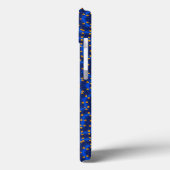 Eend op blauwe caleidoscoop Case-Mate iPhone case (Achterkant / Links)