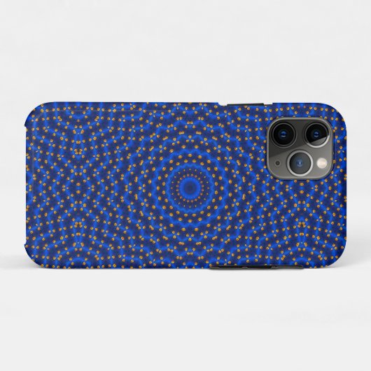 Eend op blauwe caleidoscoop... Case-Mate iPhone case (Achterkant (horizontaal))