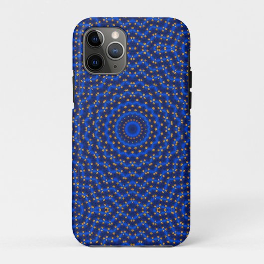 Eend op blauwe caleidoscoop... Case-Mate iPhone case (Achterkant)