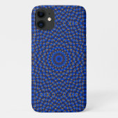 Eend op blauwe caleidoscoop... Case-Mate iPhone case (Achterkant)