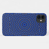 Eend op blauwe caleidoscoop... Case-Mate iPhone case (Achterkant (horizontaal))