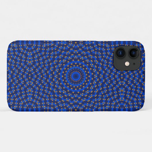 Eend op blauwe caleidoscoop... Case-Mate iPhone case (Achterkant (horizontaal))