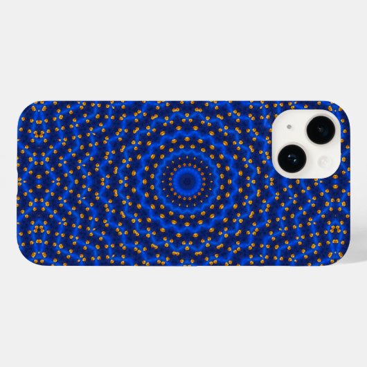 Eend op blauwe caleidoscoop Case-Mate iPhone case (Achterkant (horizontaal))