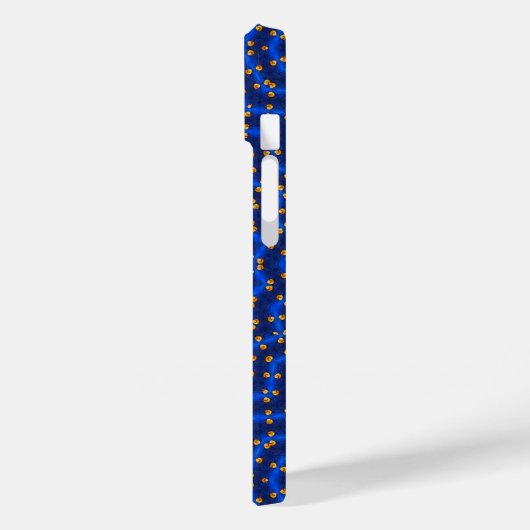 Eend op blauwe caleidoscoop Case-Mate iPhone case (Achterkant / Links)