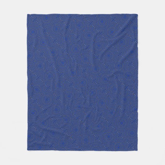 Eend op Blauwe Kaleidoscoop Klein Fleece Deken (Voorkant)
