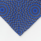 Eend op Blauwe Kaleidoscoop Klein Fleece Deken (Hoek)