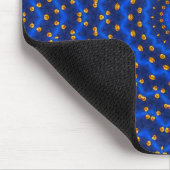 Eend op Blauwe Kaleidoscoop Klein Muismat (Hoek)