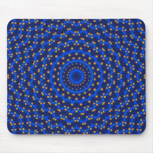 Eend op Blauwe Kaleidoscoop Klein Muismat (Voorkant)