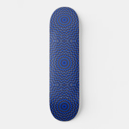 Eend op Blauwe Kaleidoscoop Klein Skateboard