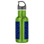 Eend op Blauwe Kaleidoscoop Waterfles (Achterkant)