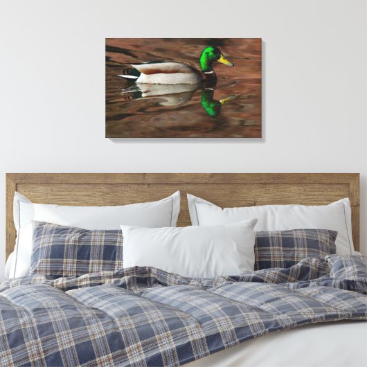 Eend op de Colorado River Wrapped Canvas (Insitu (Slaapkamer))