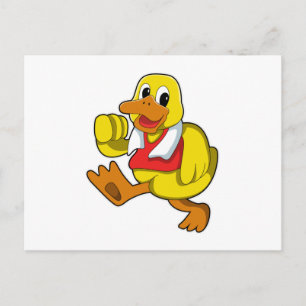 Eend op de loop briefkaart