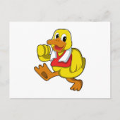 Eend op de loop briefkaart (Voorkant)