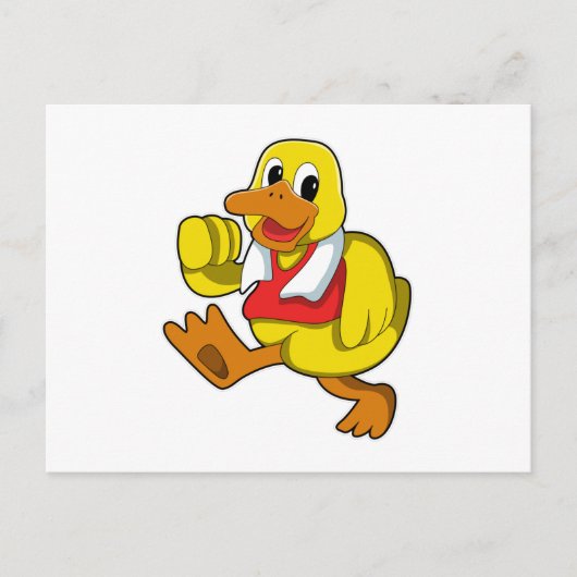 Eend op de loop briefkaart (Voorkant)