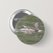 Eend op de meerknop ronde button 5,7 cm (Voorkant /achterkant)
