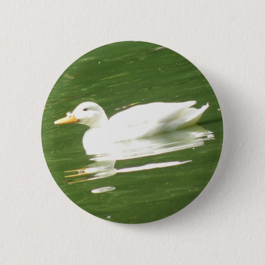 Eend op de water Knop Ronde Button 5,7 Cm (Voorkant)