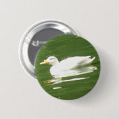 Eend op de water Knop Ronde Button 5,7 Cm (Voorkant /achterkant)