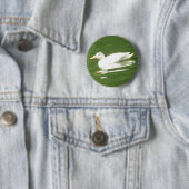 Eend op de water Knop Ronde Button 5,7 Cm (In situ)