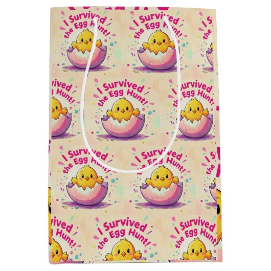 Eend overleefde de eierjacht medium cadeauzakje (Voorkant)