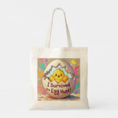 Eend overleefde de paaseierjacht tote bag (Achterkant)