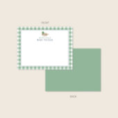 Eend Preppy Gingham Jongens Notitiekaarten Kaart