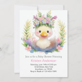 Eend Princesses Feest: Meisje Baby Shower Kaart (Voorkant)