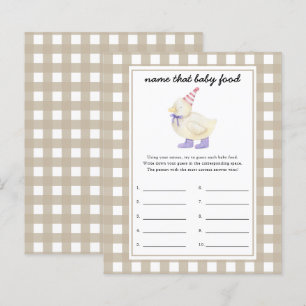 Eend - Raad de babyvoedsel shower spel