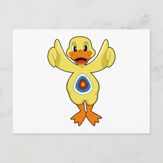 Eend Raakt Roos Briefkaart (Voorkant)