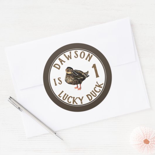 Eend Ronde Stickers (Envelop)