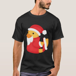 Eend Schattige Santa Rubber Duckling voor Kerstmis T-shirt