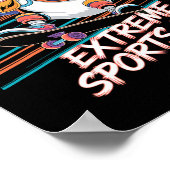 Eend Skateboarden Extreme Sporten Actieve Levensst Poster (Hoek)