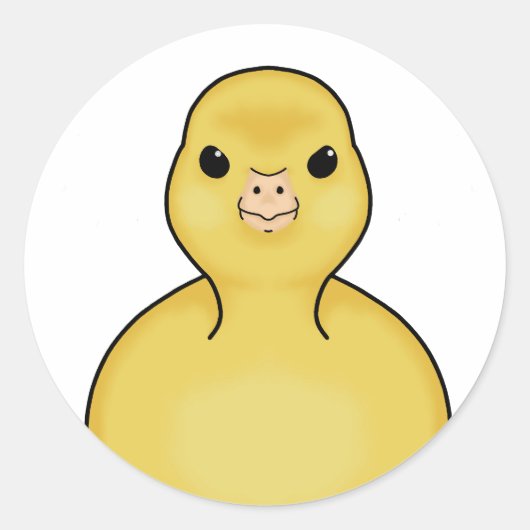 eend-sticker ronde sticker (Voorkant)