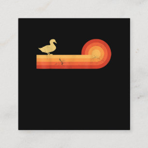 eend stijl 60s 70s boerderij cadeaus mannen boer vierkante visitekaartje