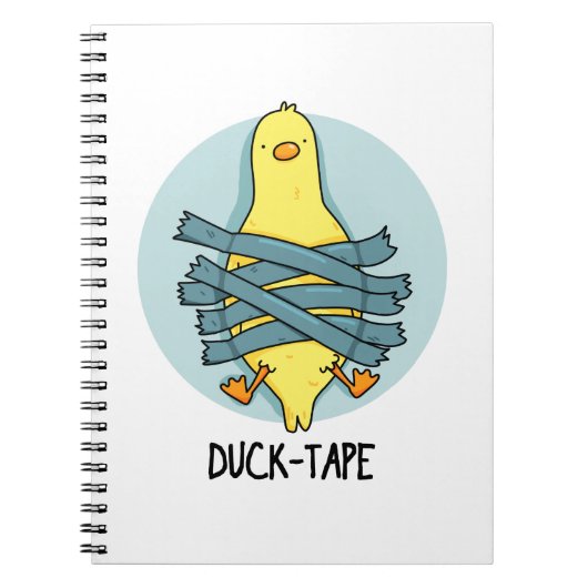 Eend Tape Grappige Duct Tape Woordspeling Notitieboek (Voorkant)