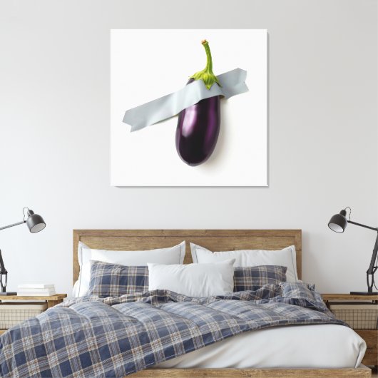 Eend-Taped Aubergine Canvas (Insitu (Slaapkamer))