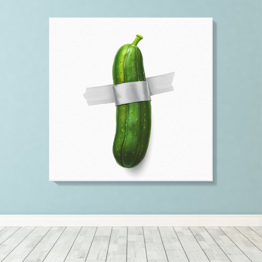 Eend-Taped Komkommer Canvas Print (Insitu (Houten vloer))