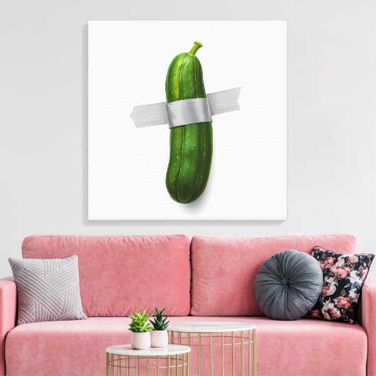 Eend-Taped Komkommer Canvas Print (Insitu (Woonkamer))