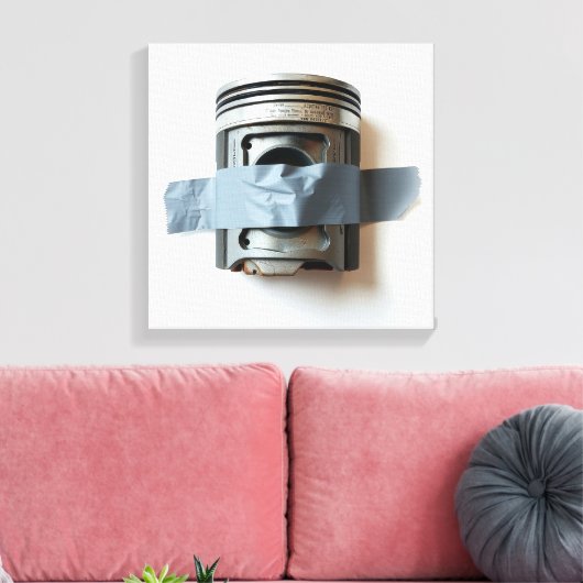 Eend-Taped Piston Canvas Print (Insitu (Woonkamer))